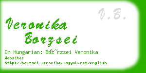 veronika borzsei business card